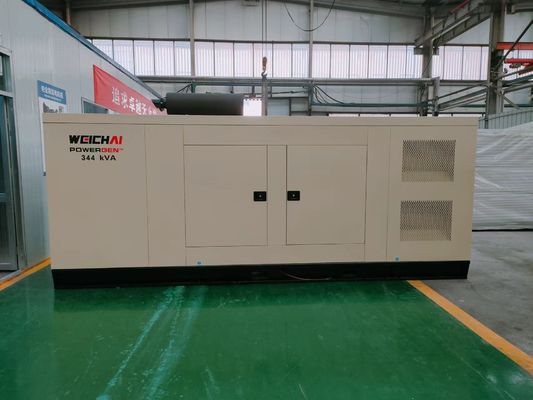 Natural Gas 250kw Weichai WP13D317E300NG Biogas Generator Set with Soundproof Canopy