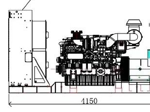 1250kva Natural Gas Generator Set with Brushless Alternator and Water Cooled Method