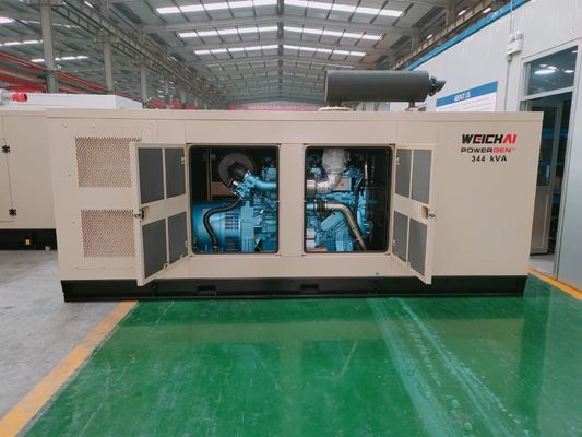Continuous Power 350kva 280KW Weichai Natural Gas Generator for Silent Operation