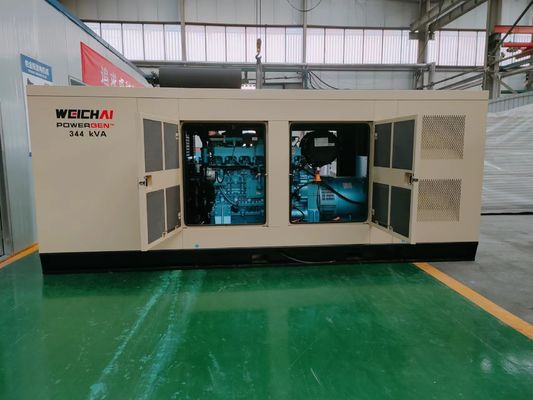 Continuous Power 350kva 280KW Weichai Natural Gas Generator for Silent Operation